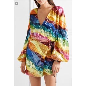 Worn once Attico Rainbow Sequin Dress